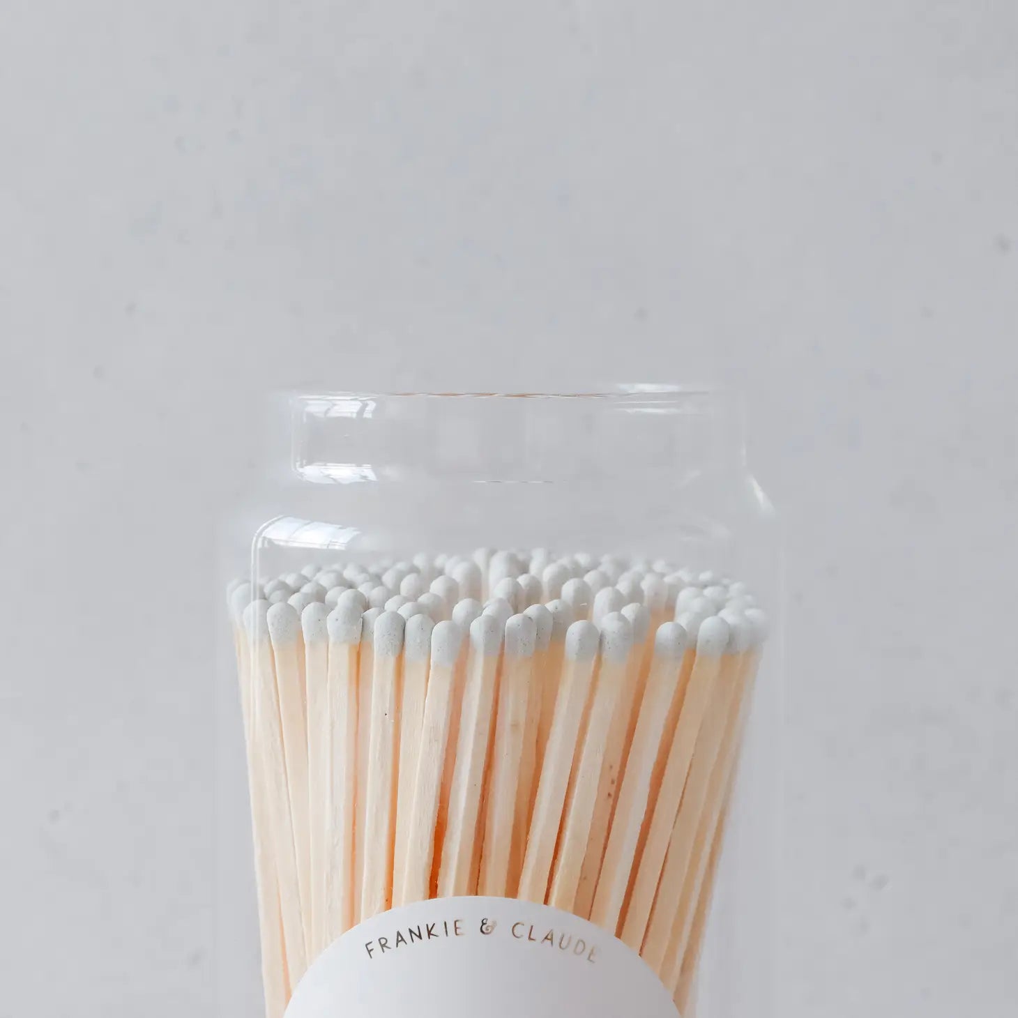 Cool Gray Fireplace Match Jar