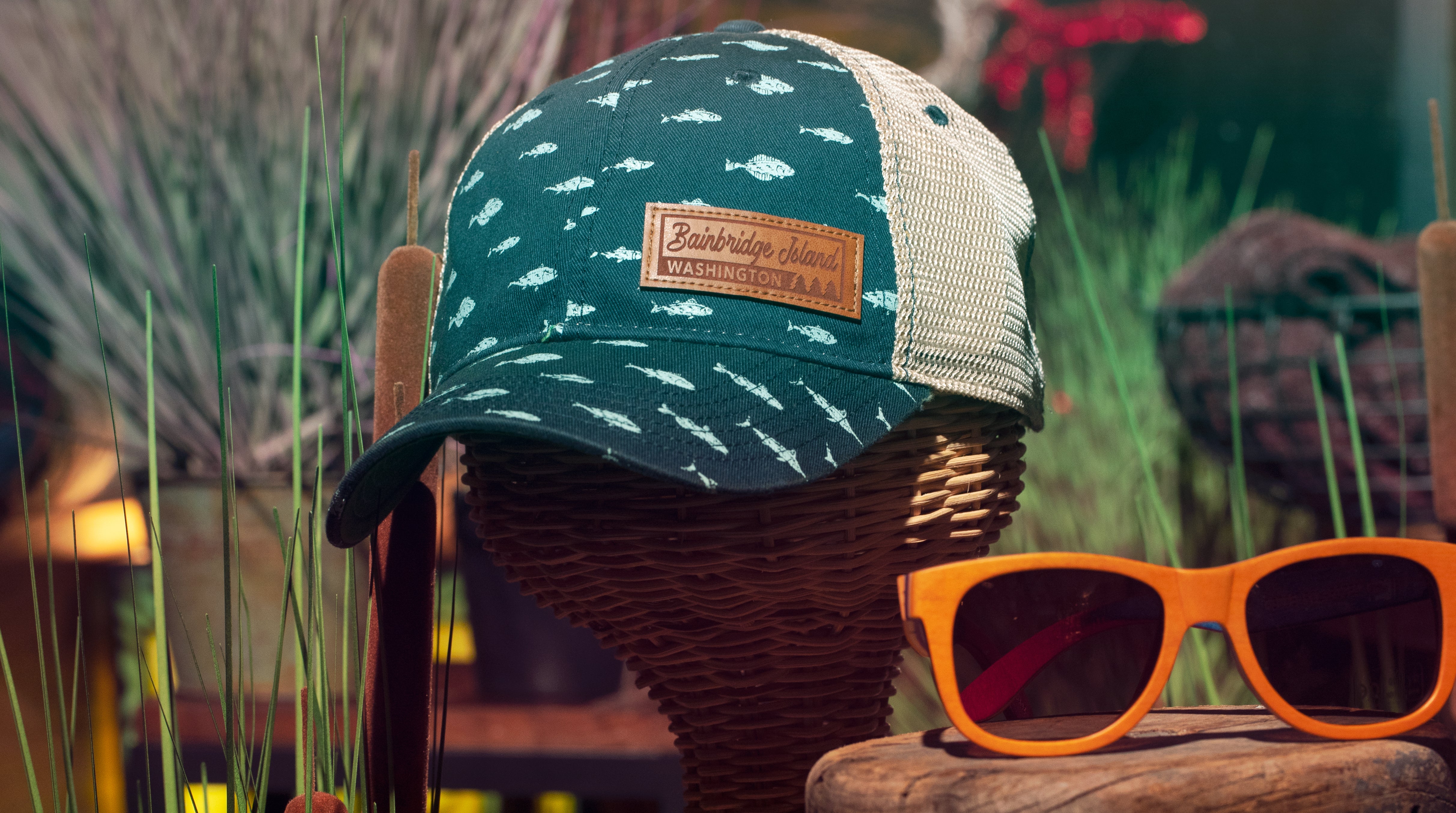 Fish Trucker Hat Bainbridge Island | Blue