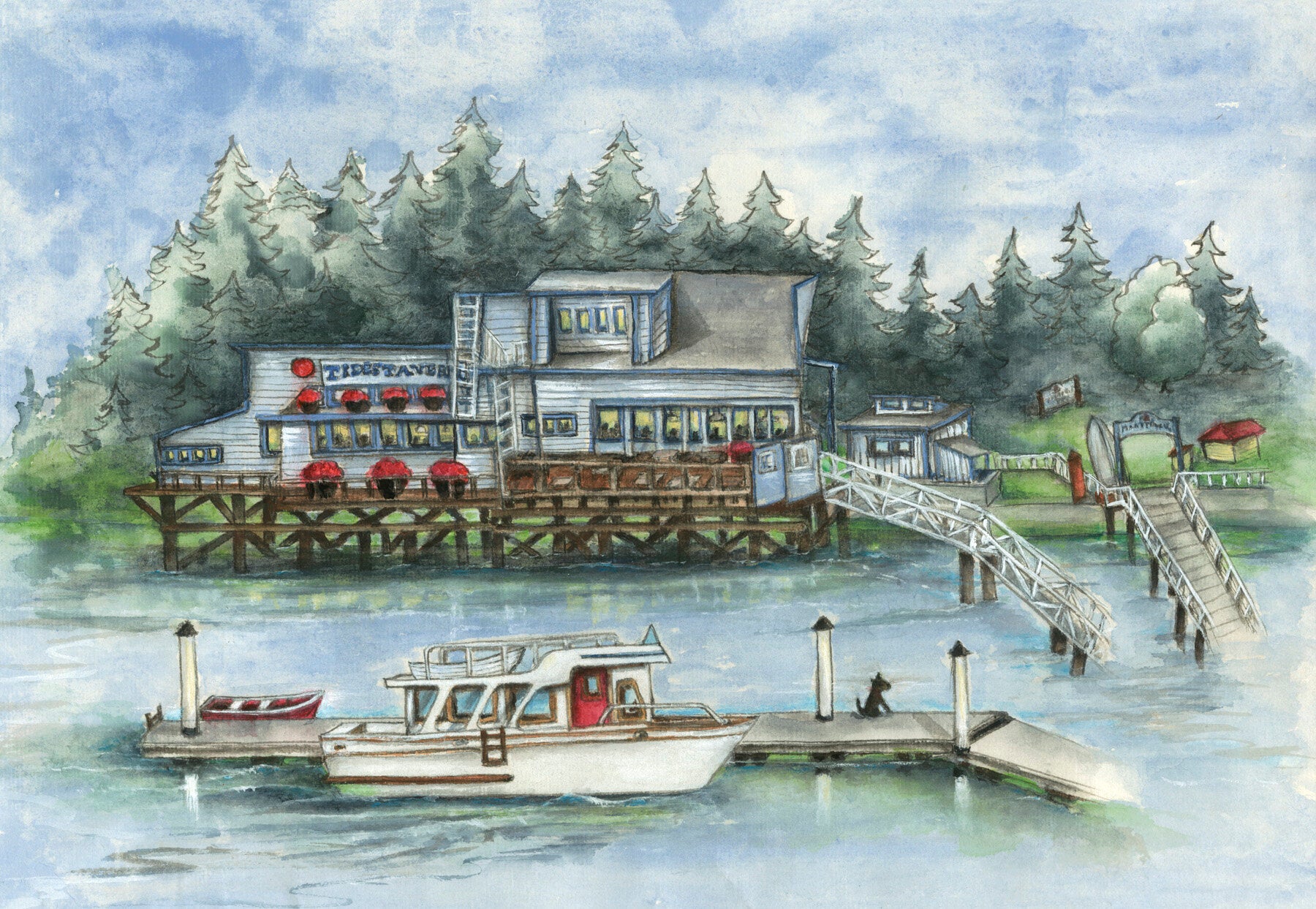 Gig Harbor Vignette: Tides Tavern, Soundview Forest Park and Maritime Pier