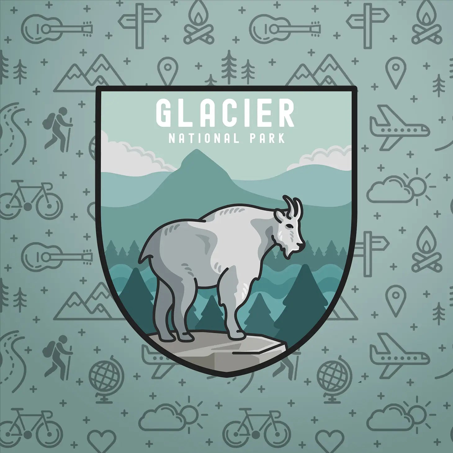 Glacier National Park Sticker