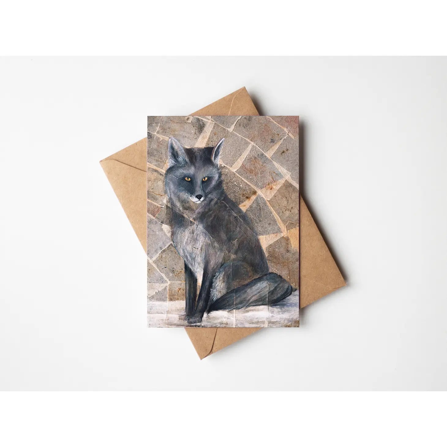 Gray Fox 5x7 Greeting Card