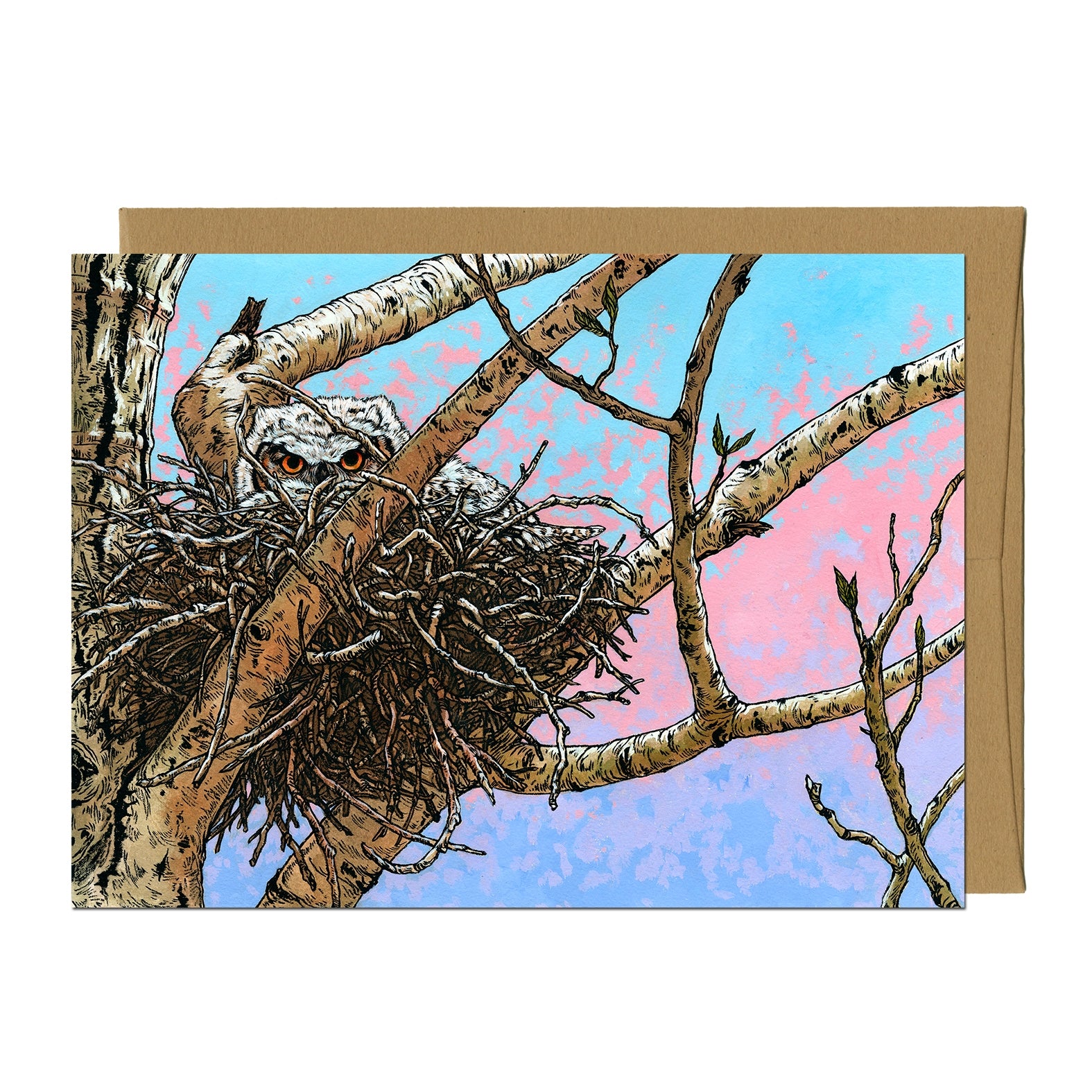 Great Horned Owl Greeting Card