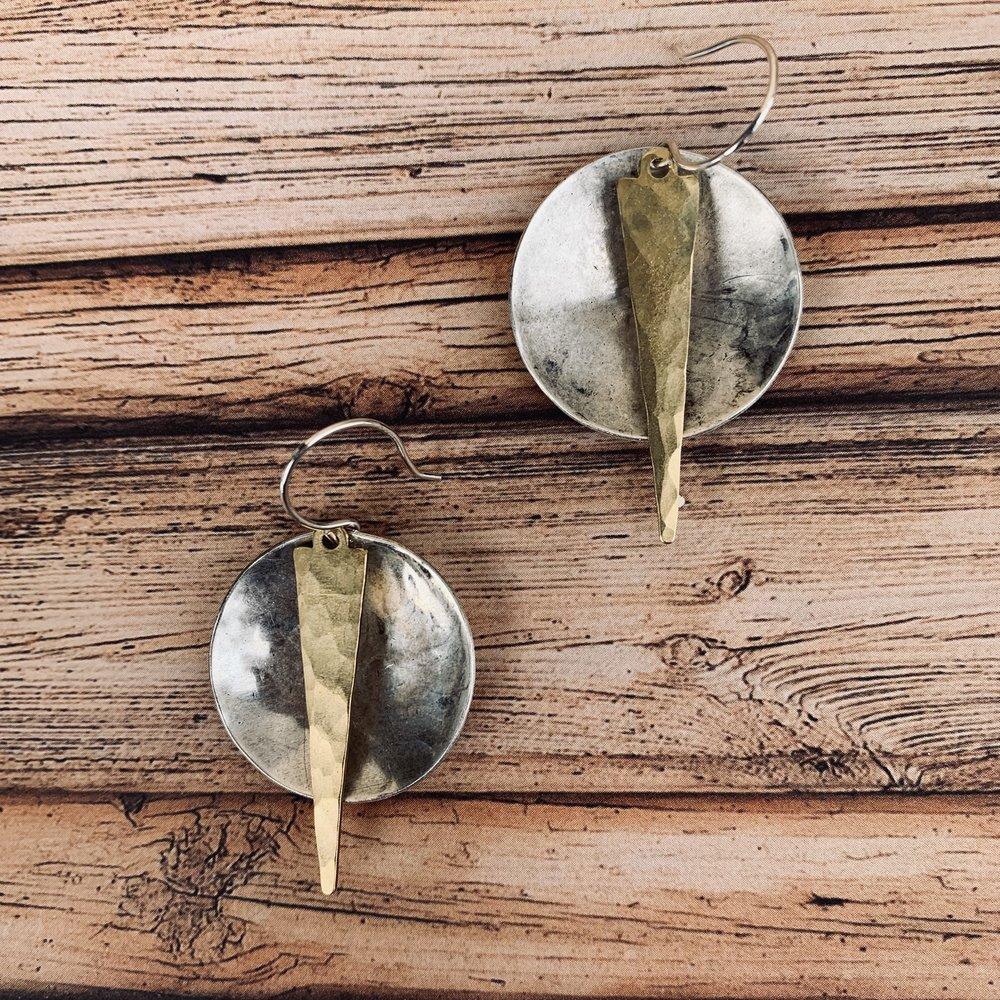 Simple Halo'd Dagger Earrings