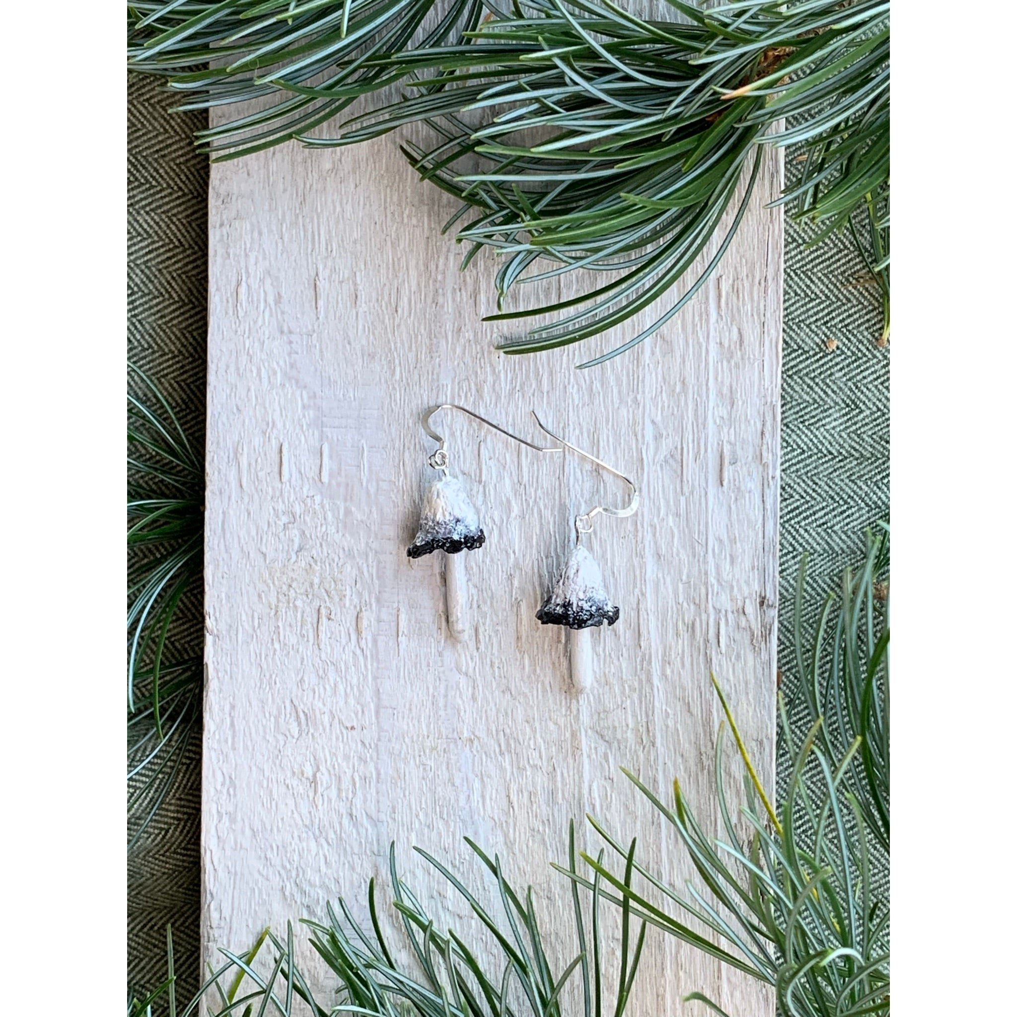 Inky Cap Mushroom Earrings