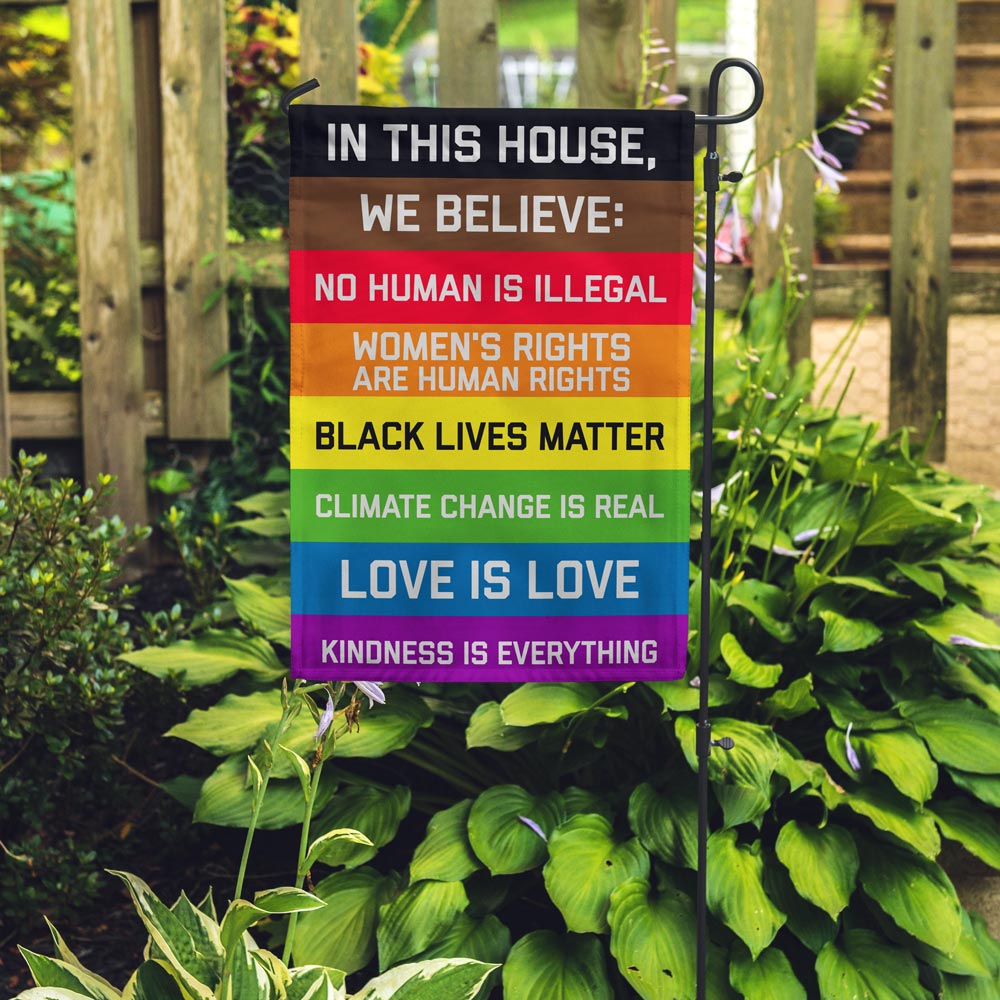 In This House Garden Flag