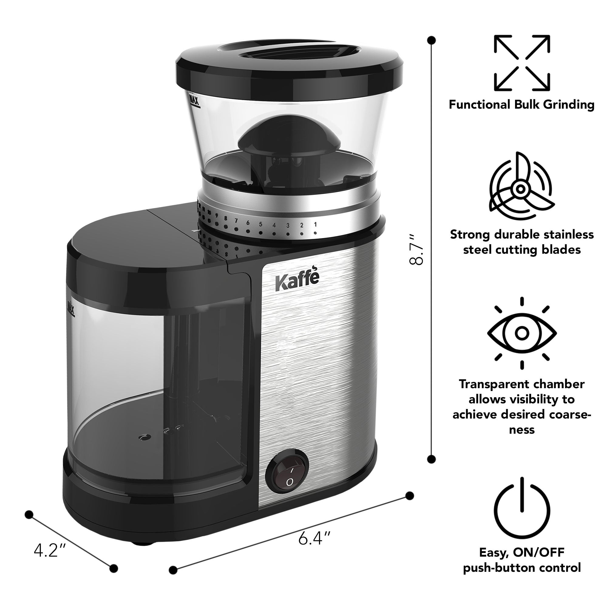 Kaffe Electric Burr Coffee Grinder