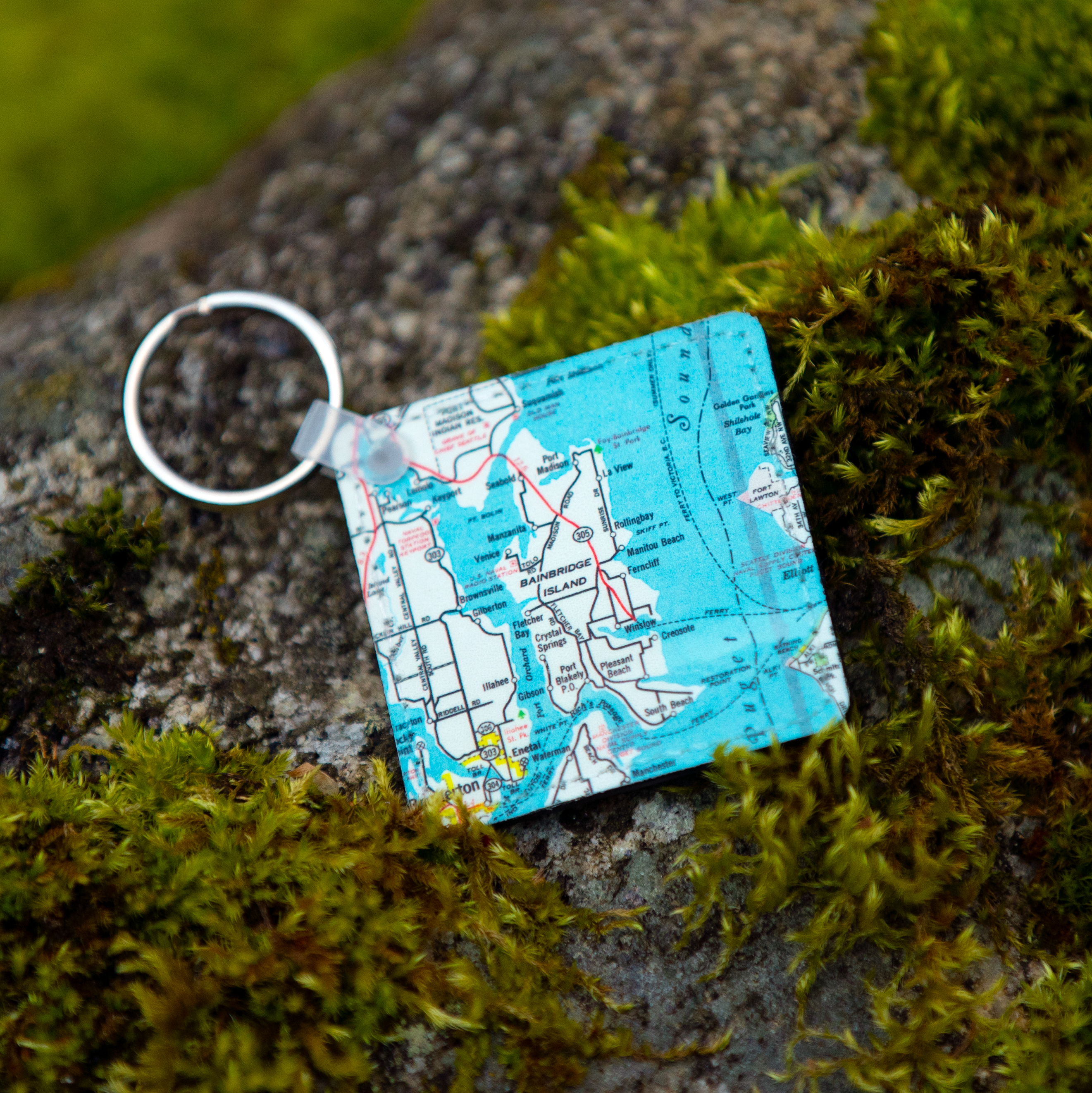 Bainbridge Map Keychain