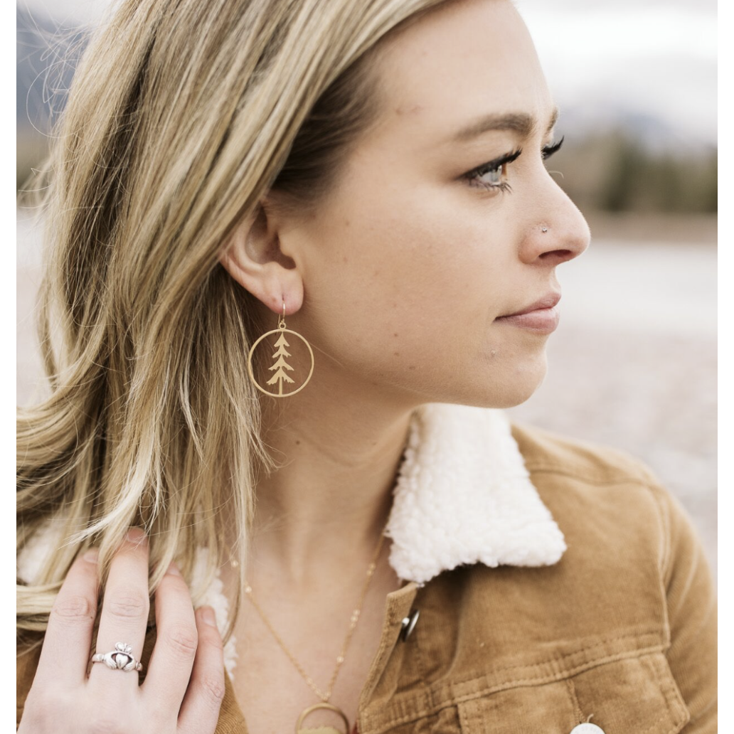 Lone Pine Earrings | Gold