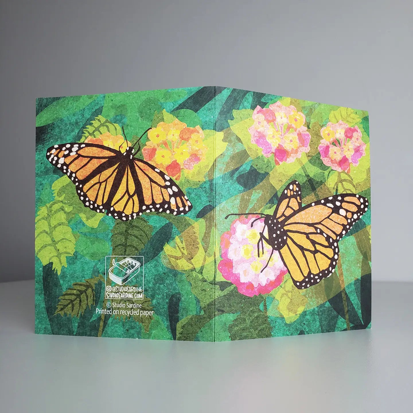 Monarch Butterflies Blank Greeting Card