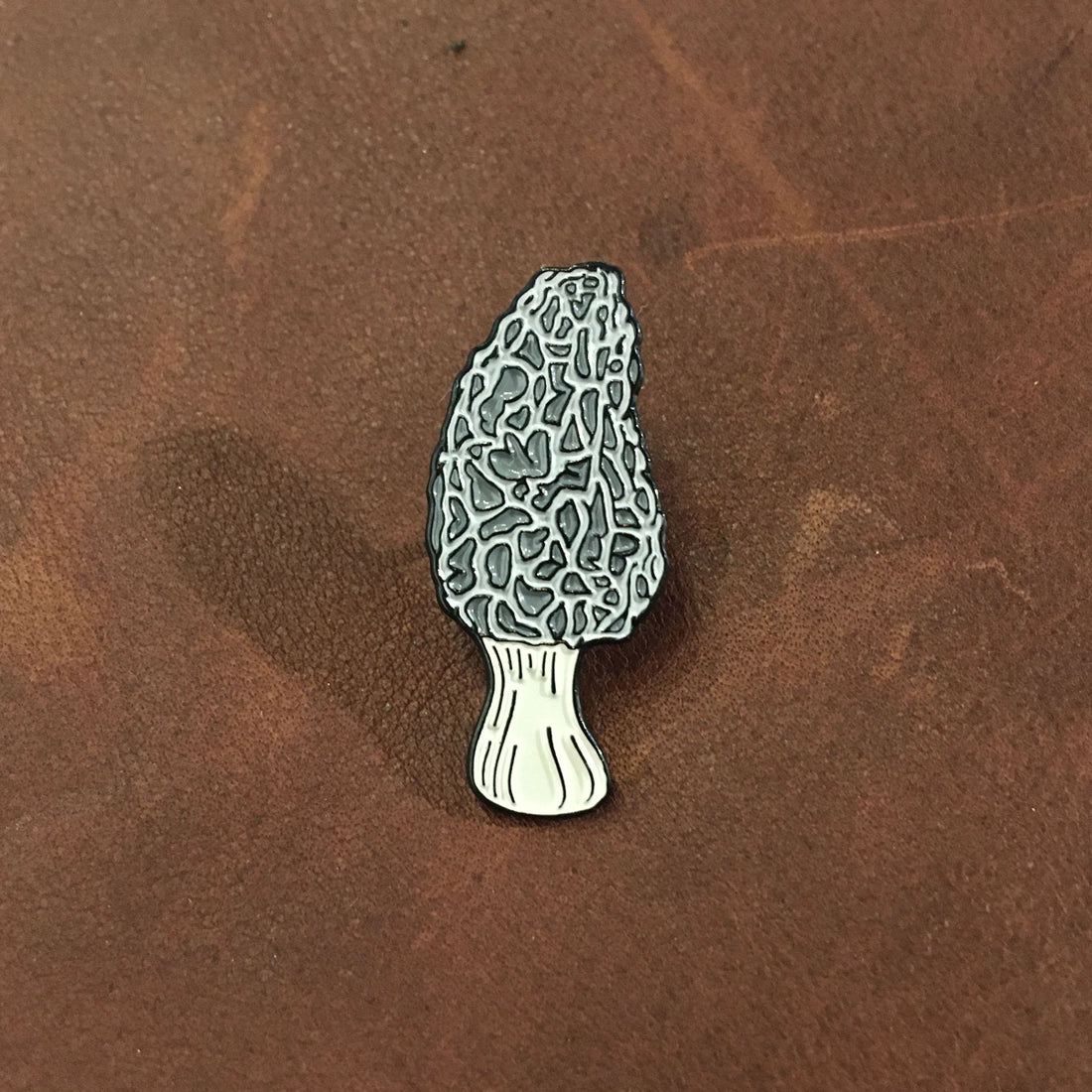 Morel Mushroom Enamel Pin