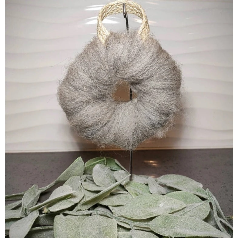 Alpaca Fiber Bird Nesting Mini-Wreath