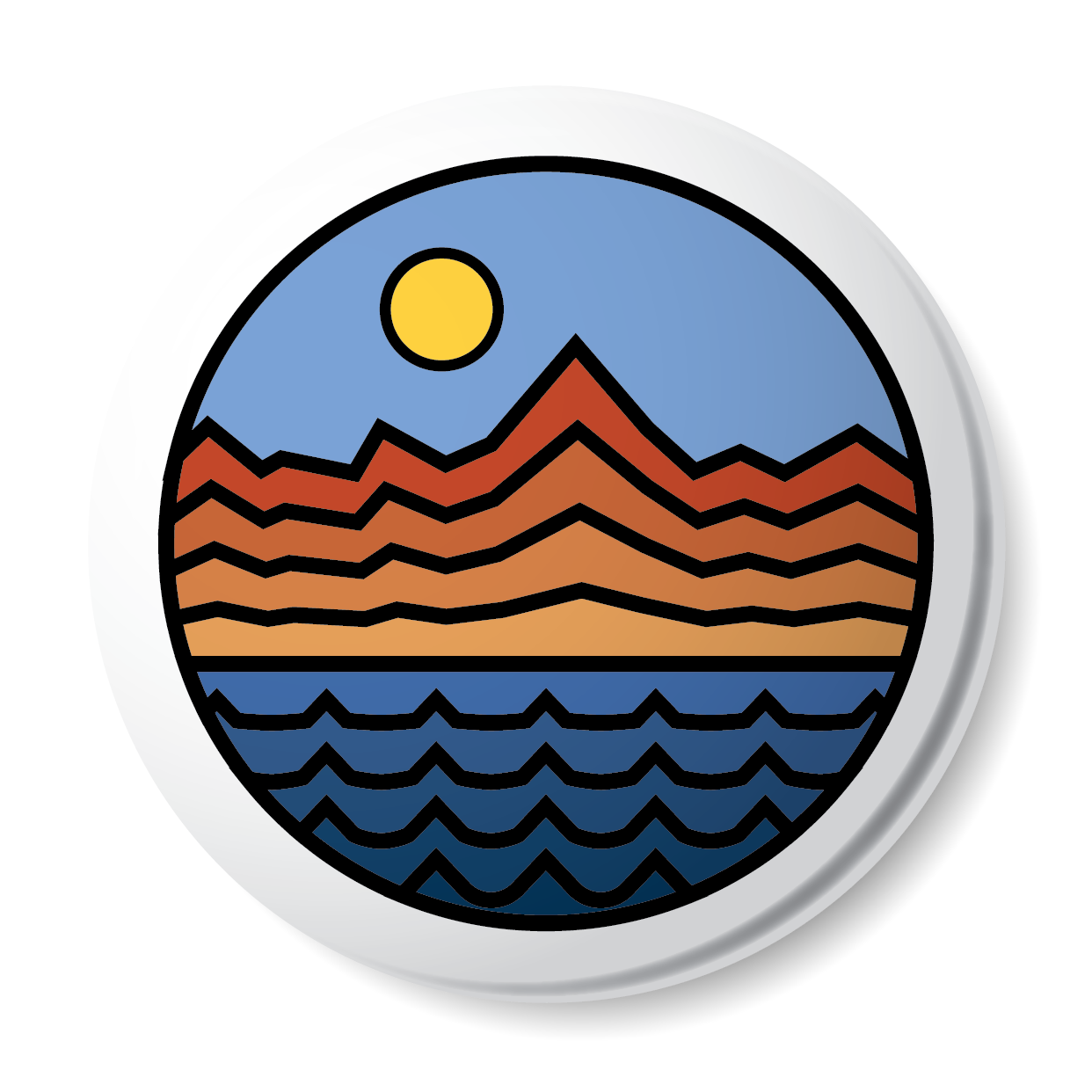 Mountain Range Water Hat