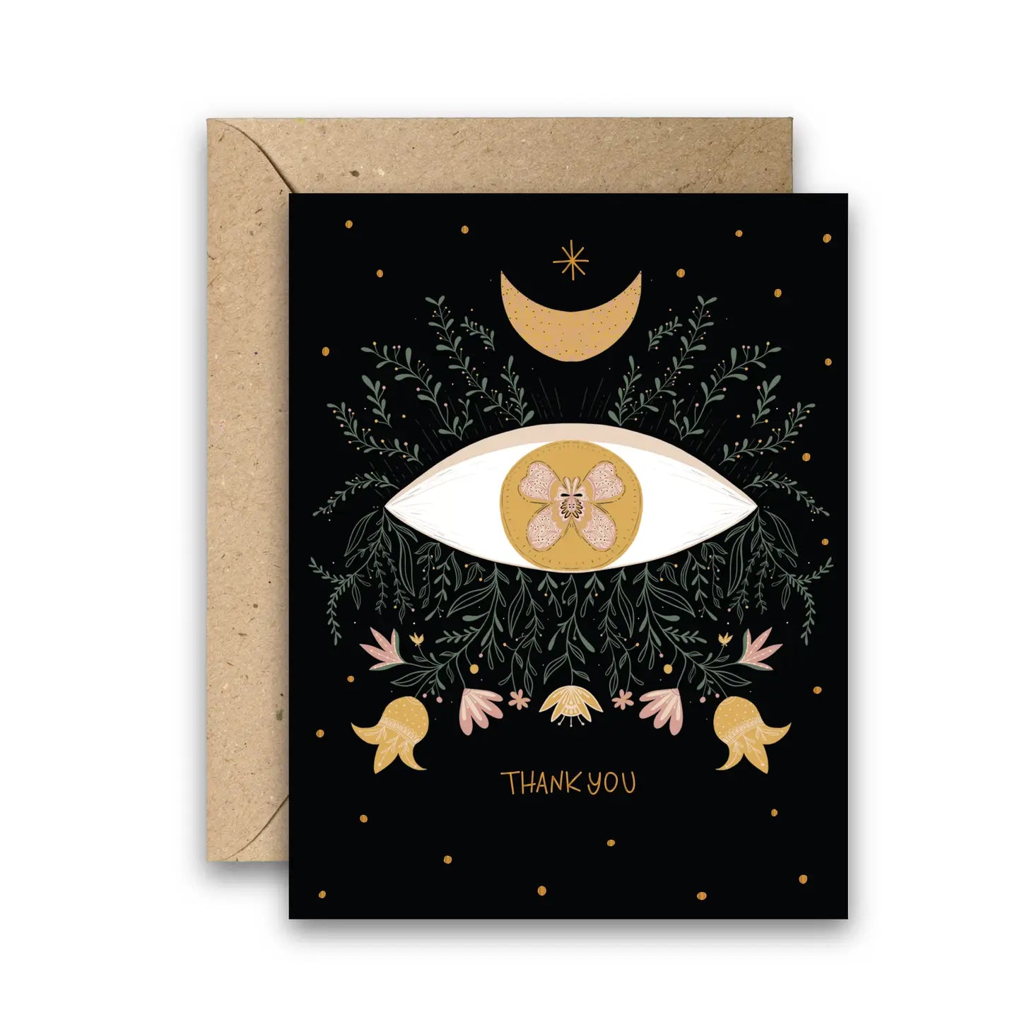 Mystic Eye Thank You Gold Foil Greeting Card