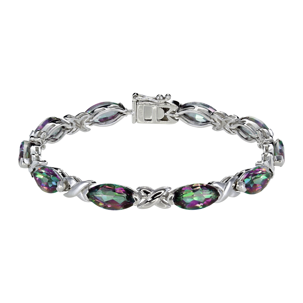 Mystic Quartz Silver Bracelet