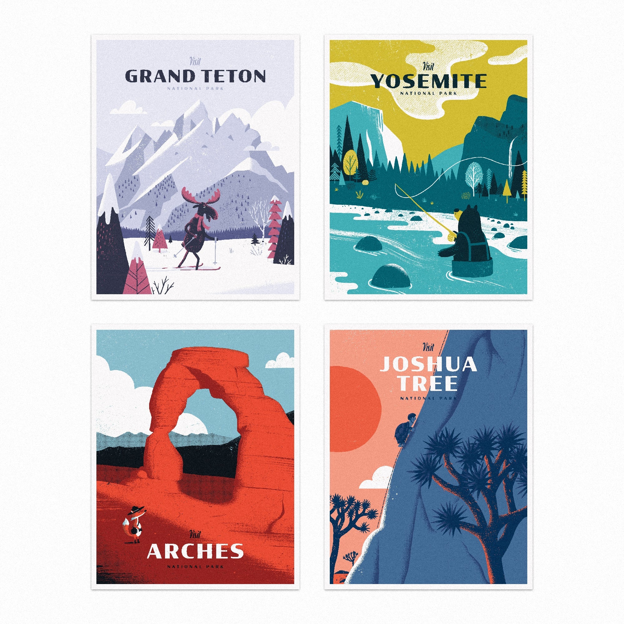 National Parks Postcard set