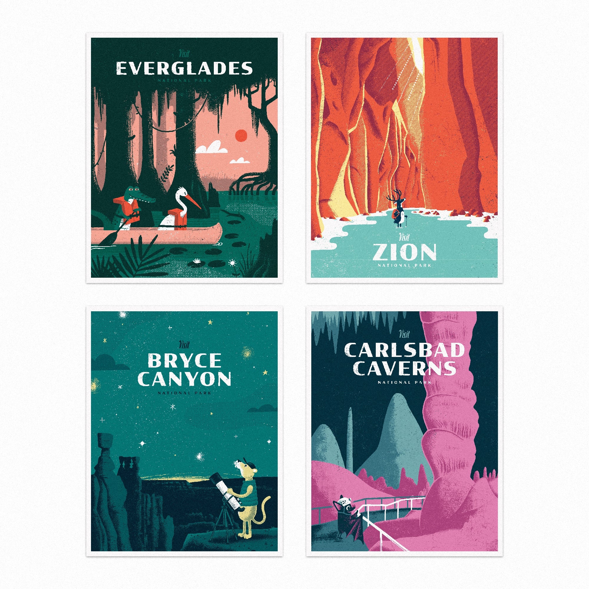 National Parks Postcard set