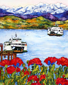 Ferry Boats Garden Flag