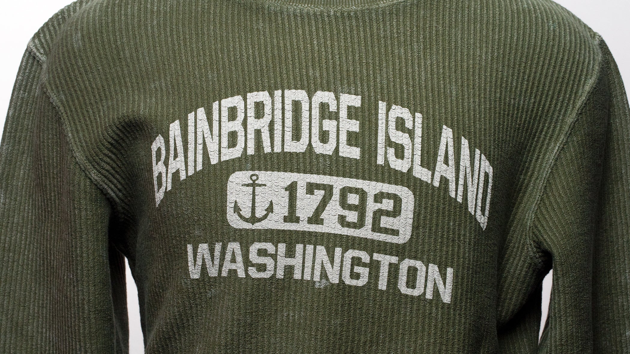 Bainbridge Island Harbor Corded Crew | Olive