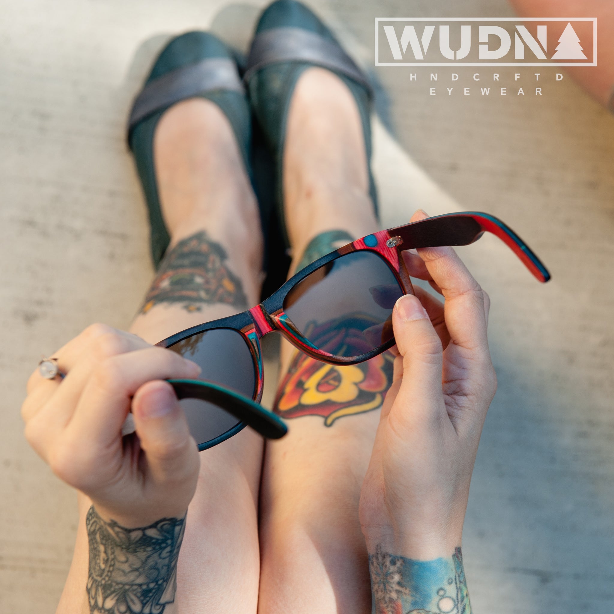 Recycled Skatedeck Bluntslide Red Sunglasses by WUDN