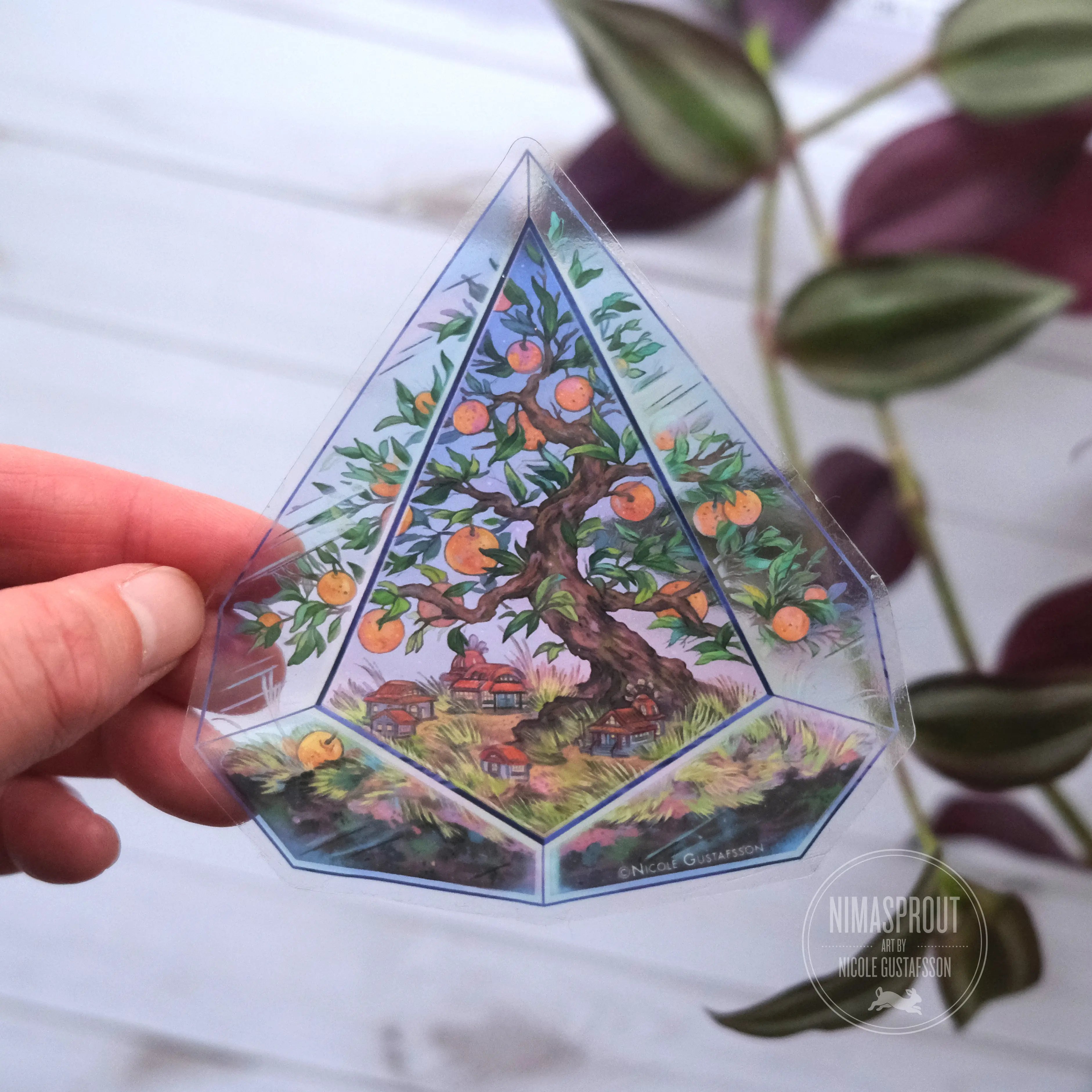 Orange Tree Terranium Sticker