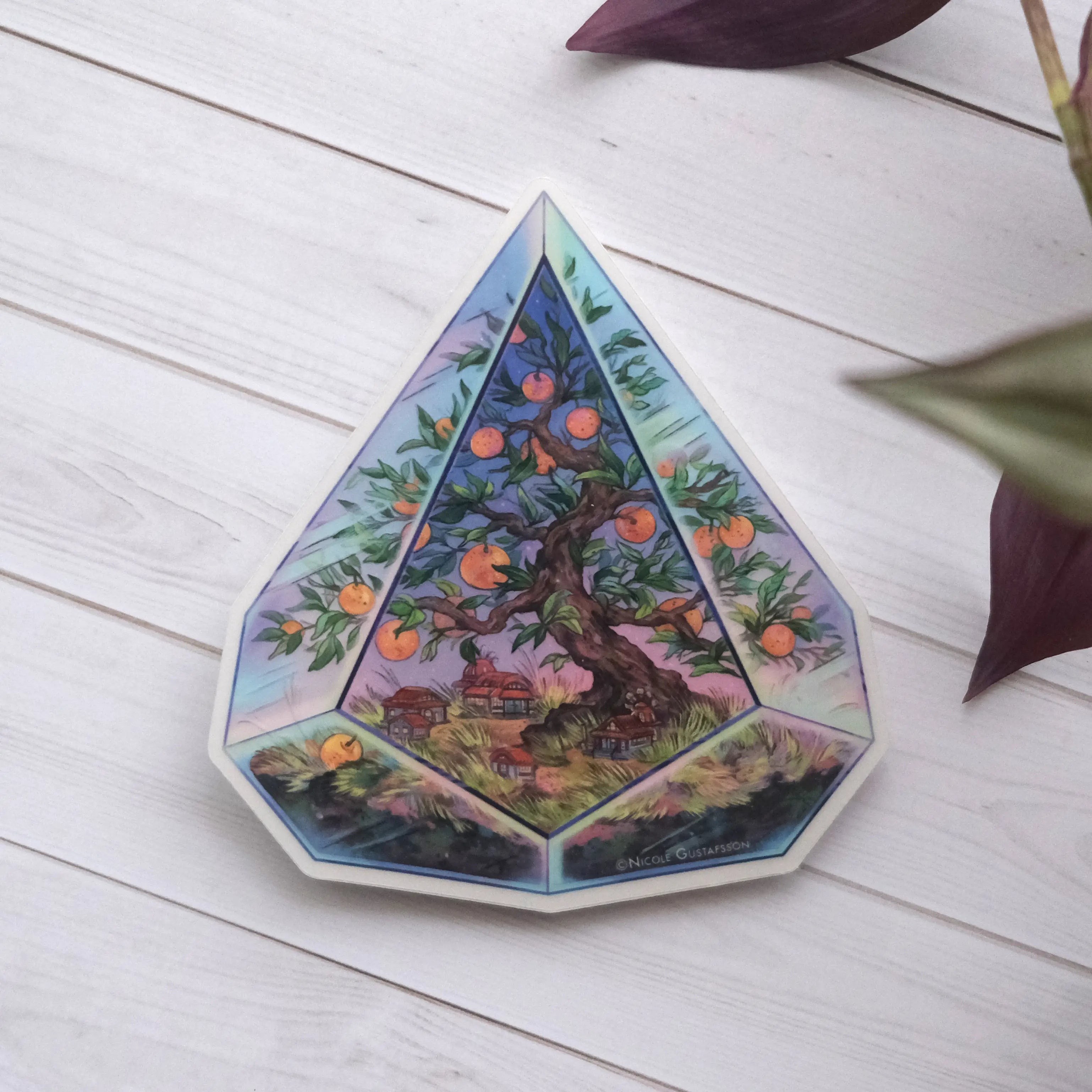 Orange Tree Terranium Sticker