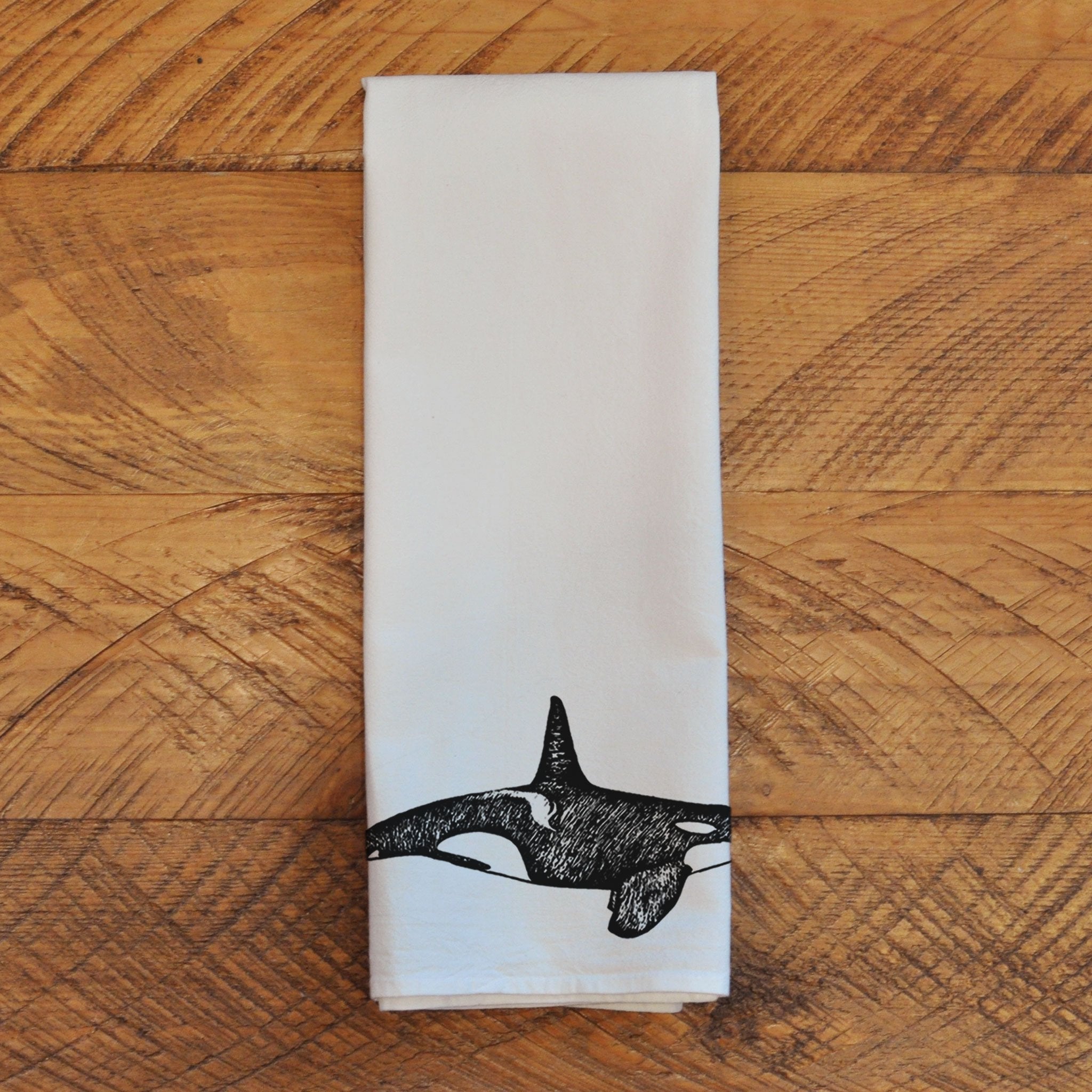 Orca Whale Tea Towel