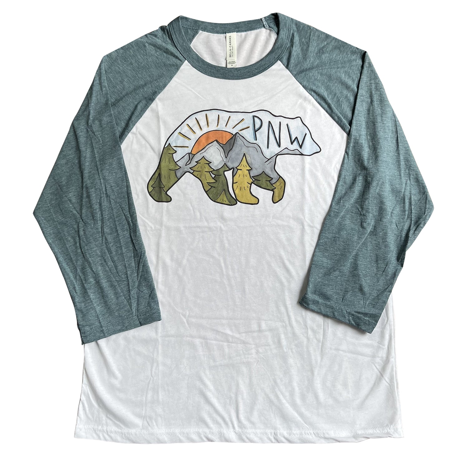 PNW Bear | 3/4 Sleeve Unisex Baseball Tee