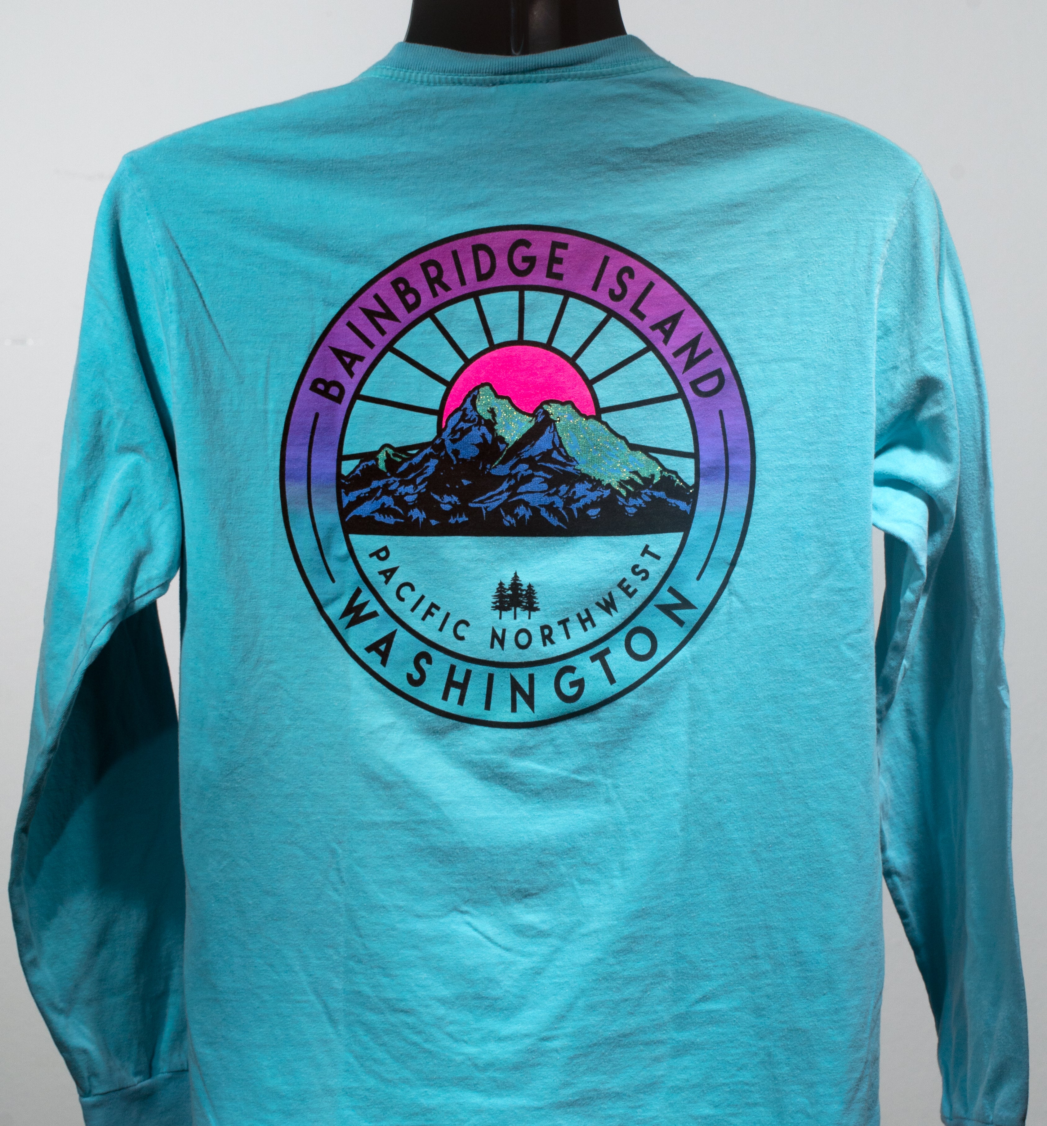 PNW Mountain Blue Long Sleeve