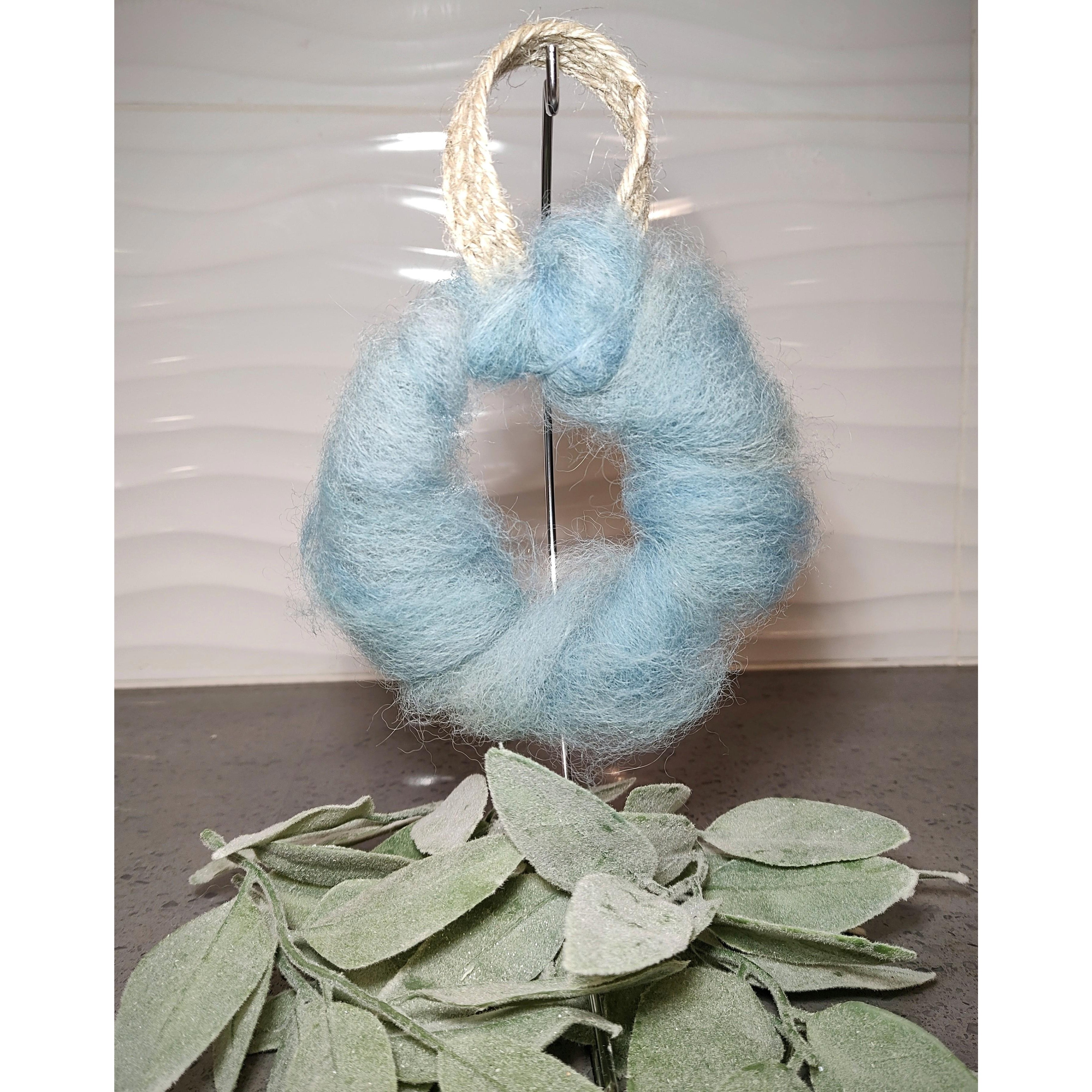 Alpaca Fiber Bird Nesting Mini-Wreath