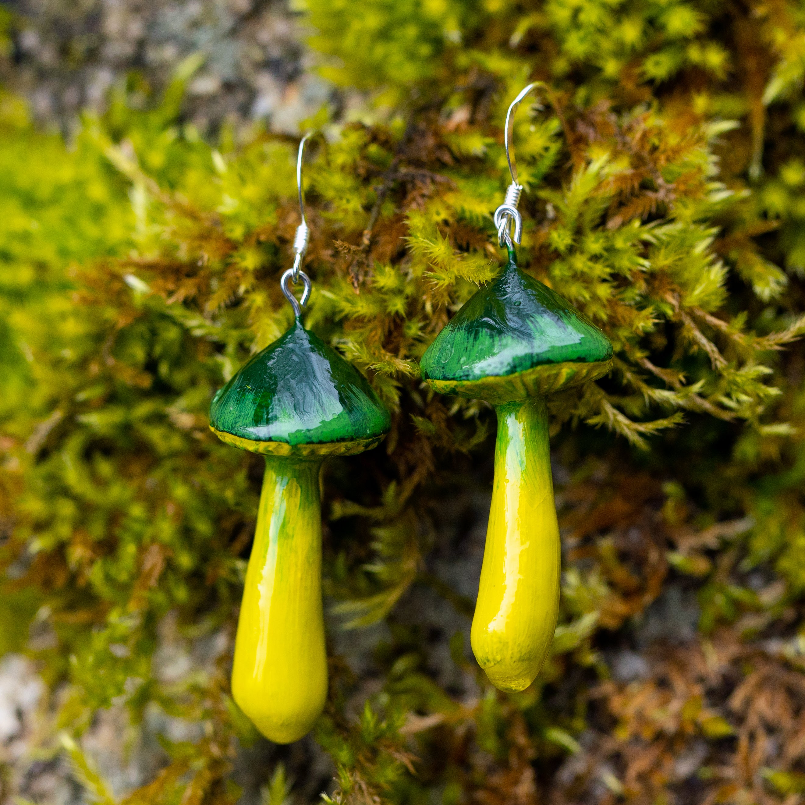 Parrot Toadstool Mushroom Earrings