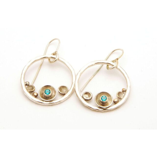 Pebbles on the Beach Green Topaz Earrings