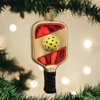 Pickleball Glass Blown Ornament