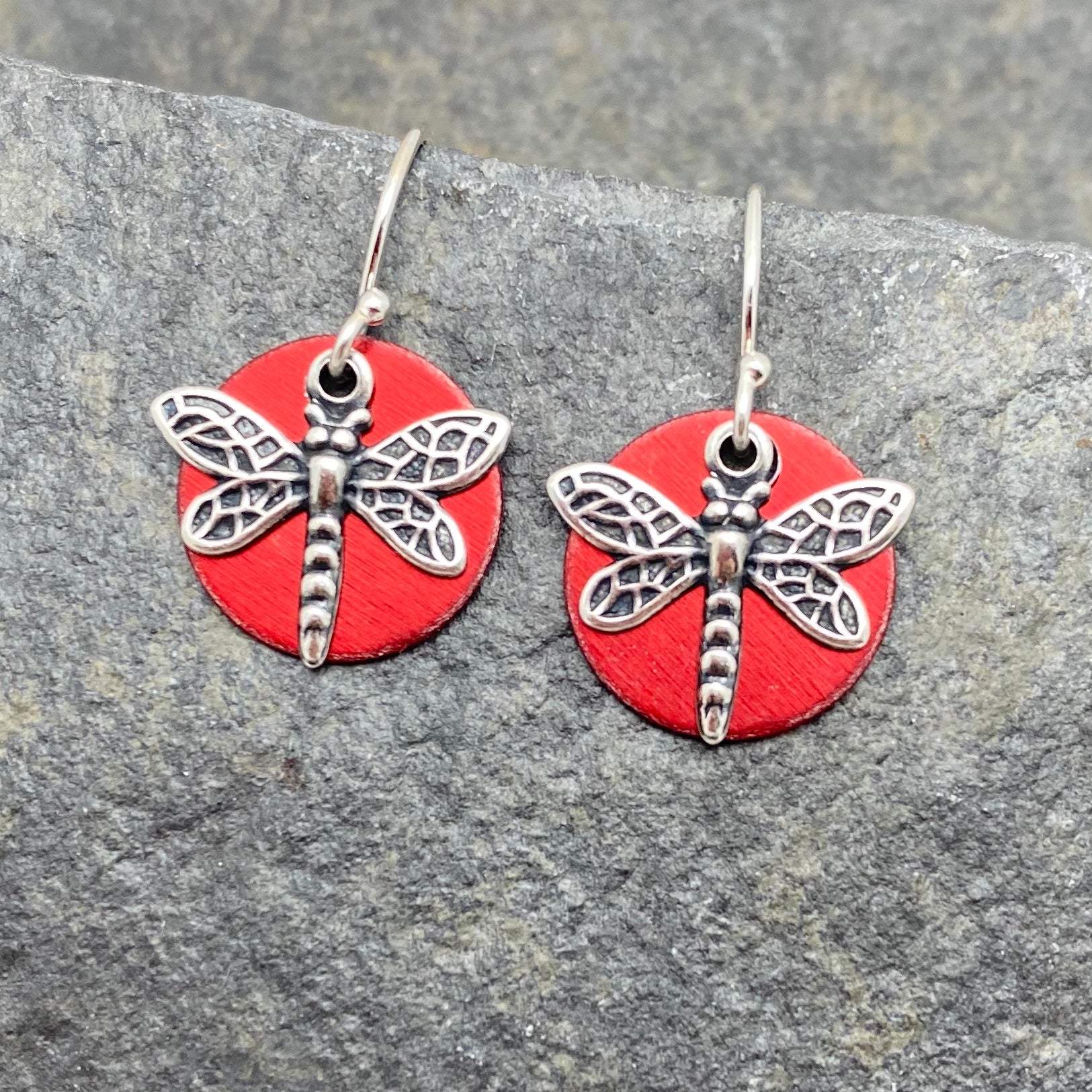 Red Dragonfly Earrings