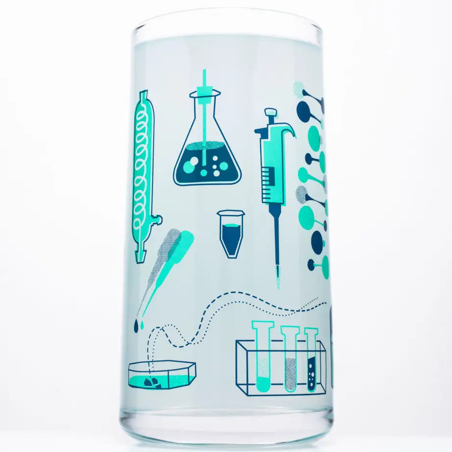 Retro Science Lab Drinking Glass