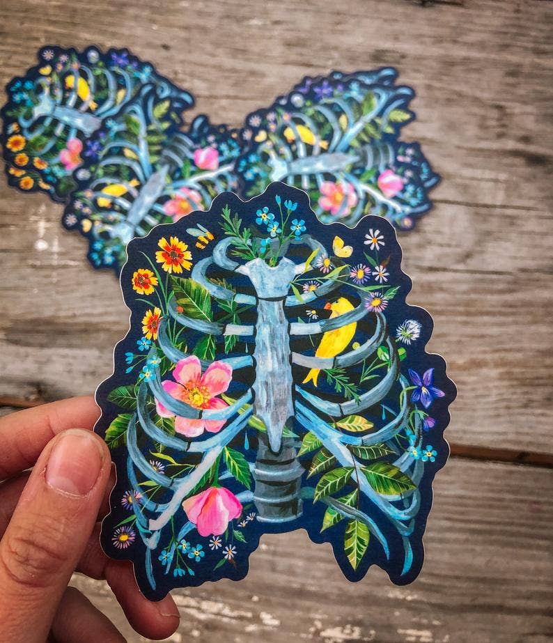 Ribcage Garden Single Sticker