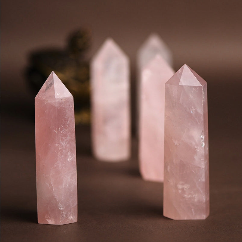 Rose Quartz Pointed Wand Various Sizes | Rose Quartz Point  2 to 2.3