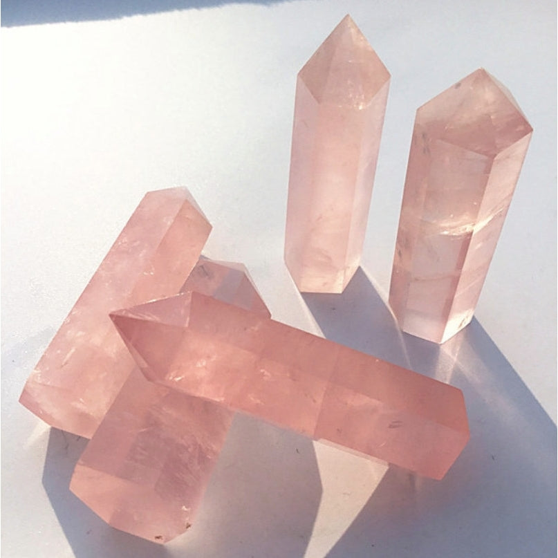 Rose Quartz Pointed Wand Various Sizes | Rose Quartz Point  2.75 to 3