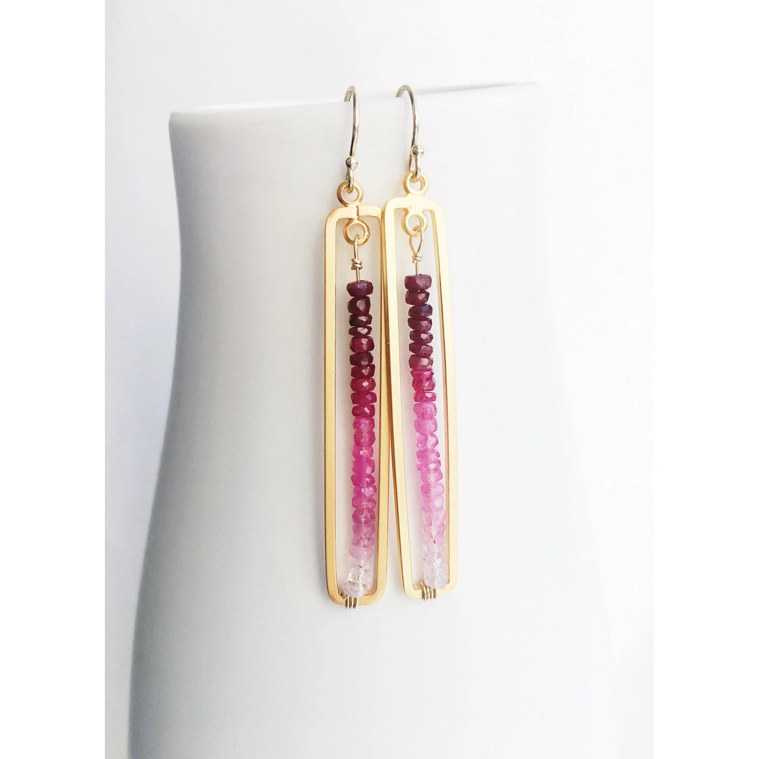 Ruby Bar Earrings