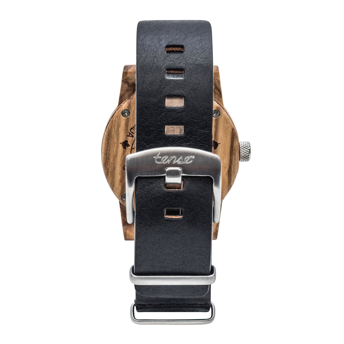 Hampton II Premium Leather Watch - Zebrawood/Black