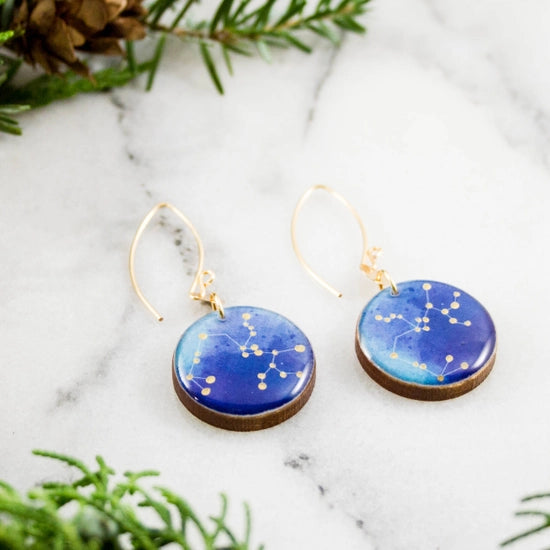 Sagittarius Hand-painted Constellation Earrings