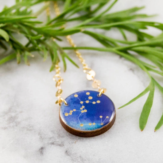 Sagittarius Hand-painted Constellation Necklace