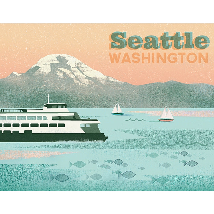 Seattle Ferry - Art Prints