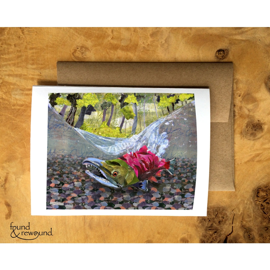 September Salmon Run - Greeting Card