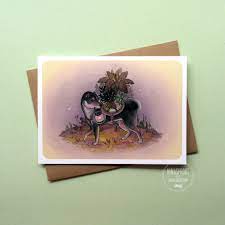 Shiba (Black & Tan) Greeting Card