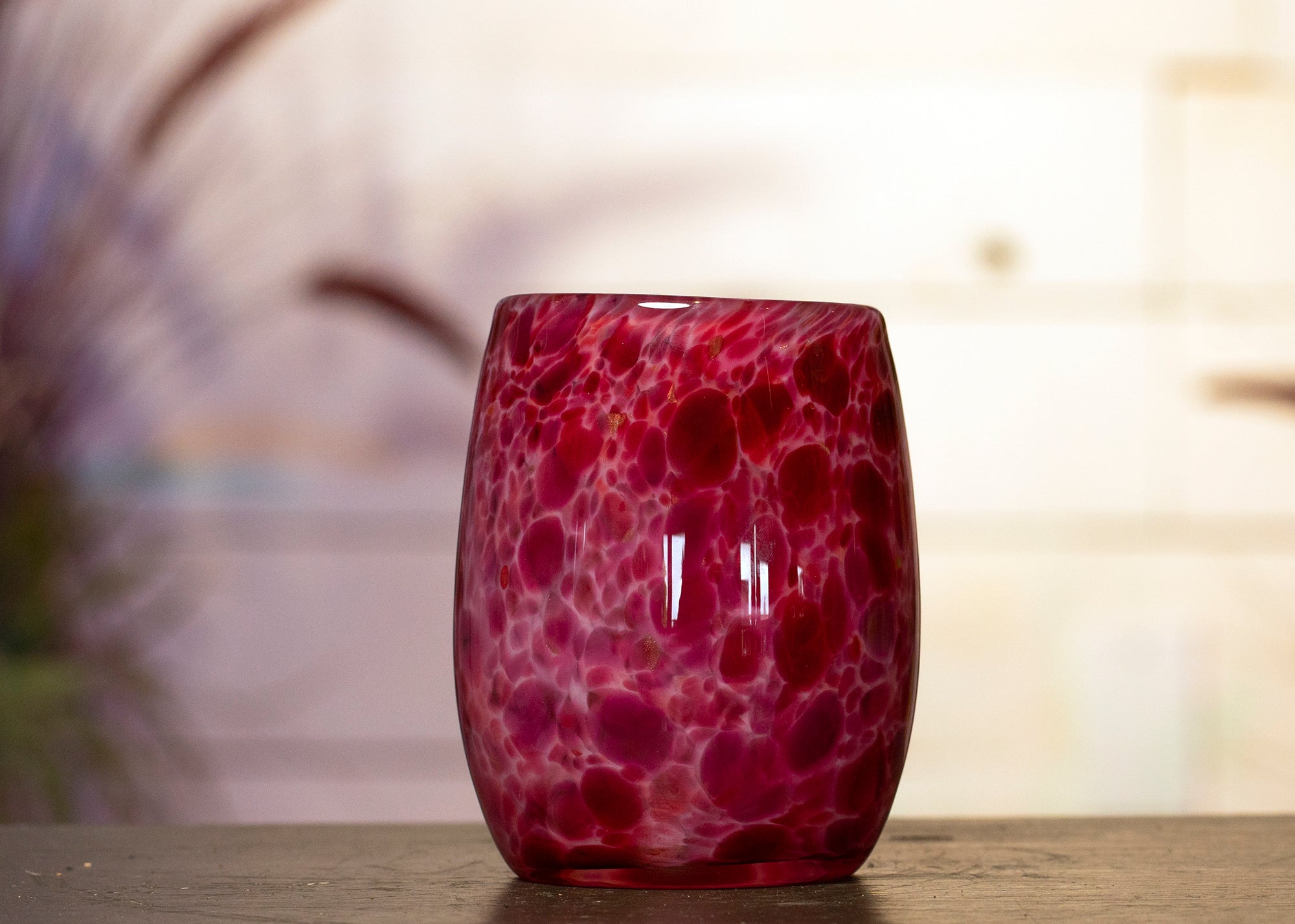 Short Fused Glass Vase