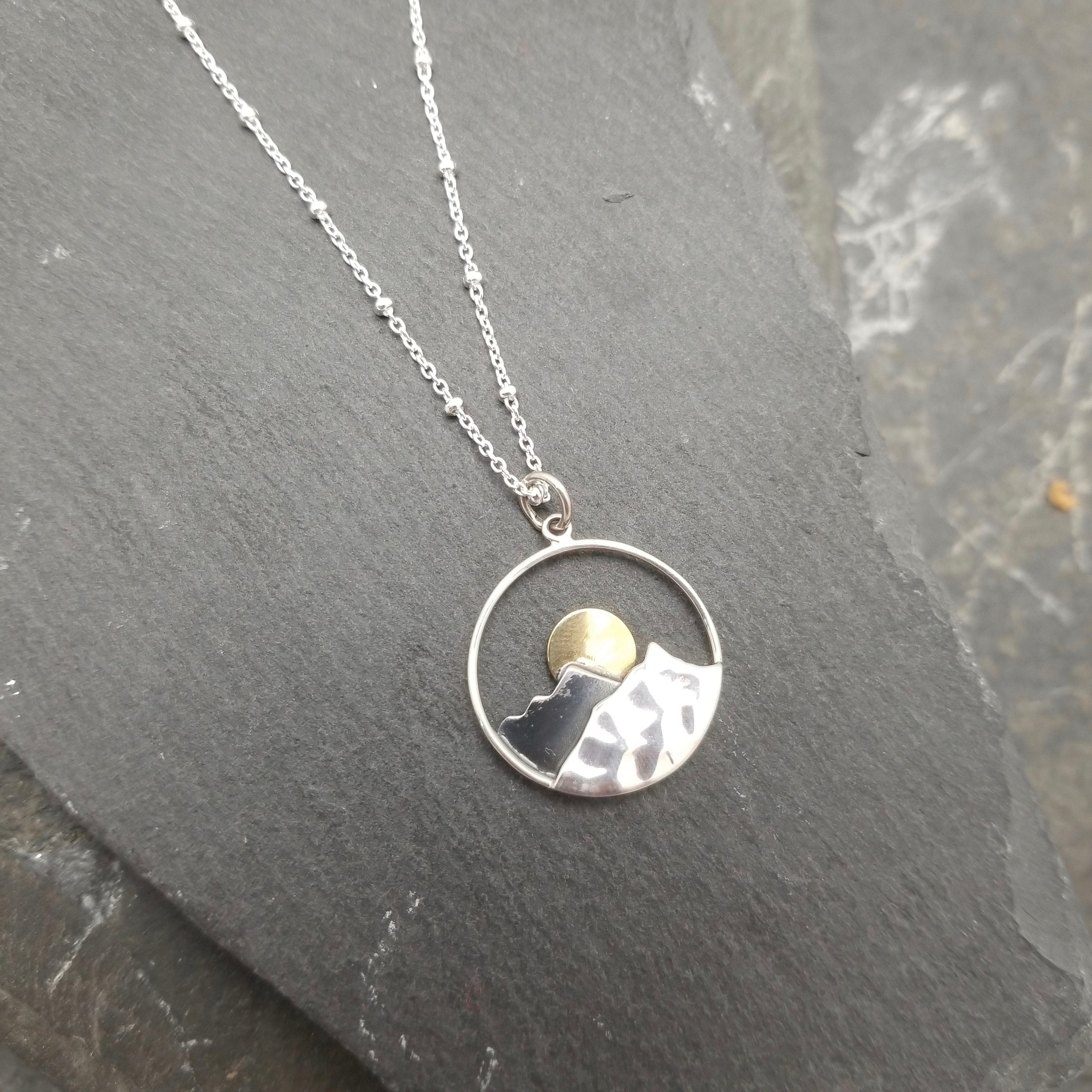 Small Mountain Range Pendant Necklace