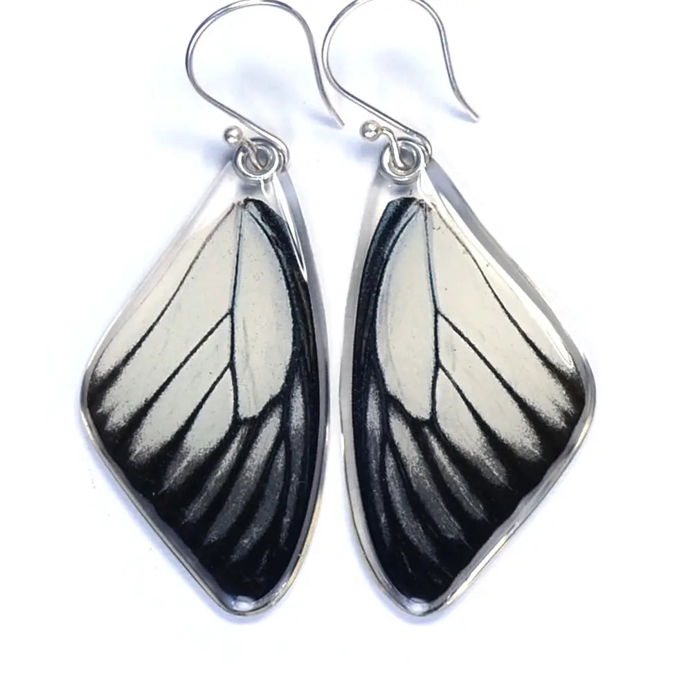 Red Spot Sawtooth Butterfly Earrings