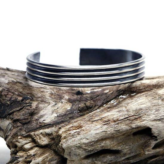 Striated Cuff Bangle