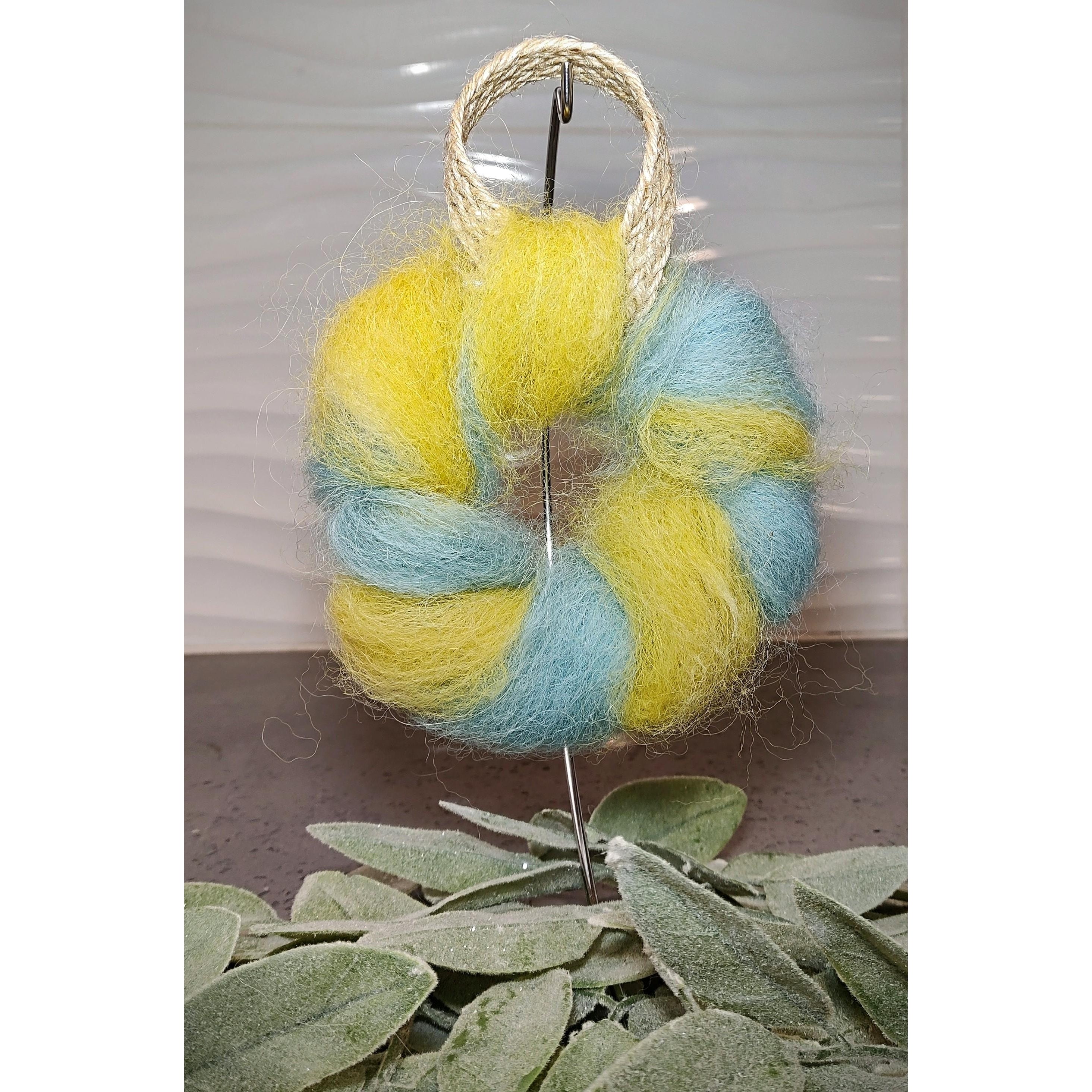 Alpaca Fiber Bird Nesting Mini-Wreath