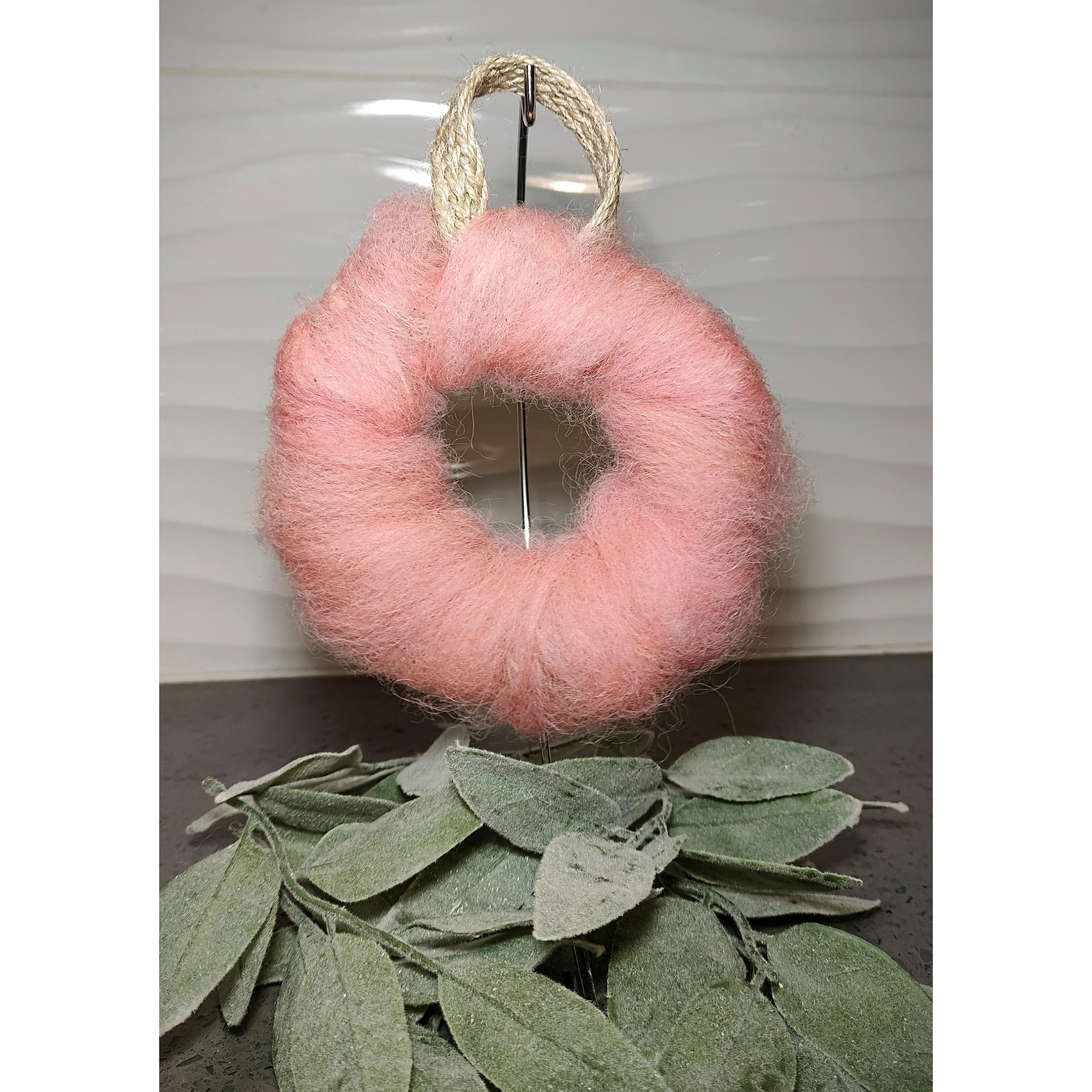 Alpaca Fiber Bird Nesting Mini-Wreath